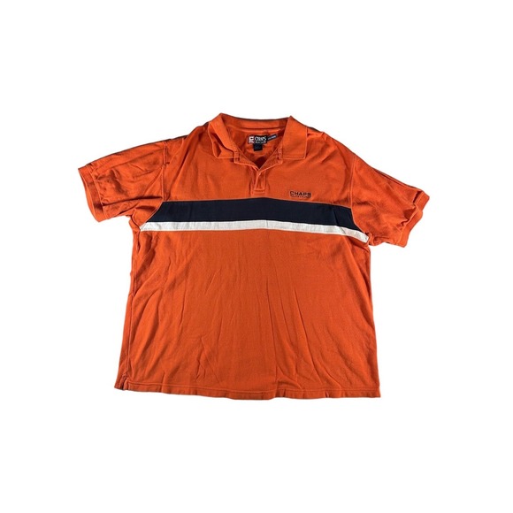 Chaps Other - Ralph Lauren Chaps Polo Shirt Adult Extra Extra Large Orange Spellout Line Mens